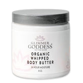 GLIMMER GODDESS Organic Whipped Body Butter- Lavender Lemon Vegan 24 Hr Hydration Less Stretch Marks All Skin Types Child-Safe Organic 8 oz