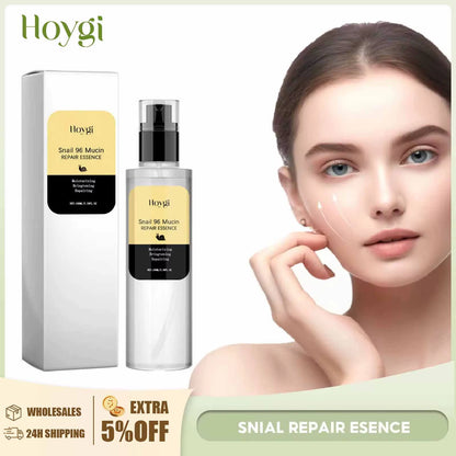 Snail Mucin Essence Fade Fine Lines Shrink Pores Repair Skin Barrier Whitening Moisturizing Hyaluronic Acid Collagen Face Serum