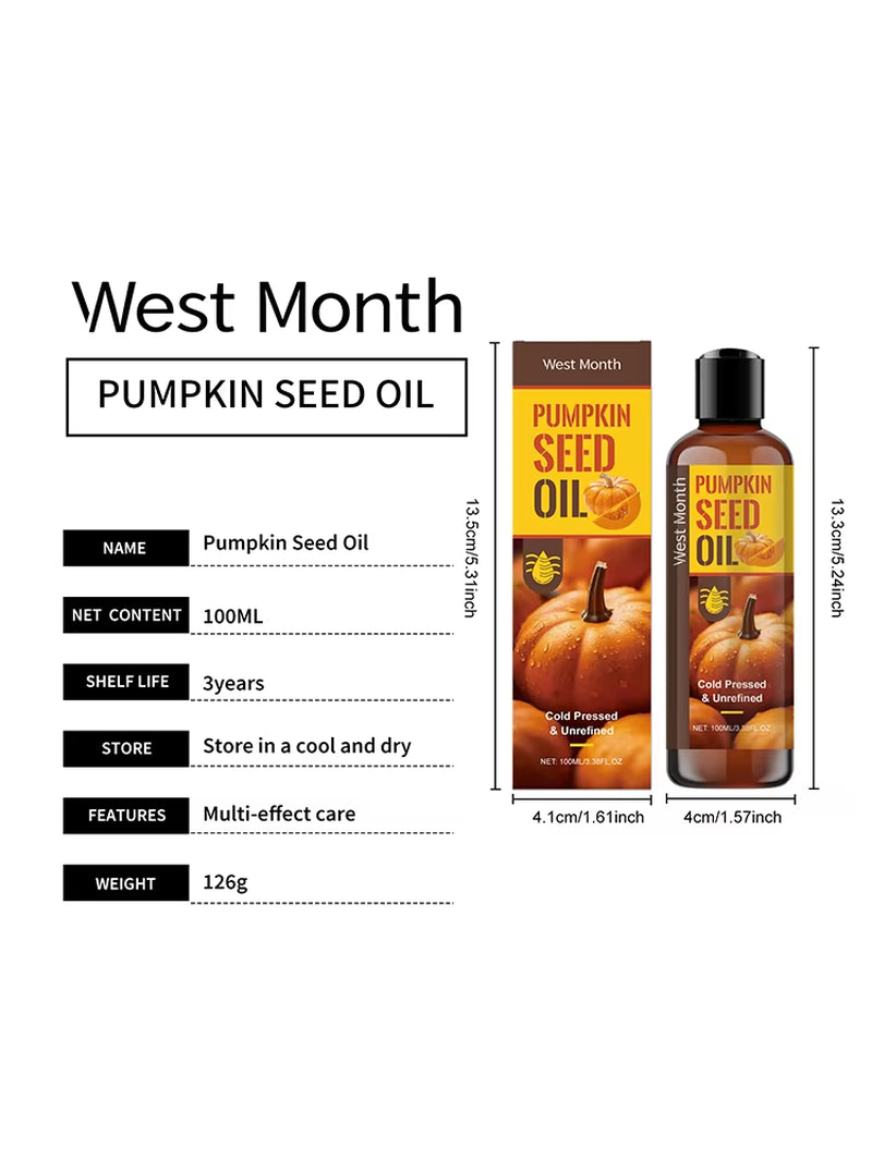 West Montreal Pumpkin Seed Body Care Oil Moisturizes the Body, Softens the Skin, and Beauties Hair with Daily Care Essential Oil