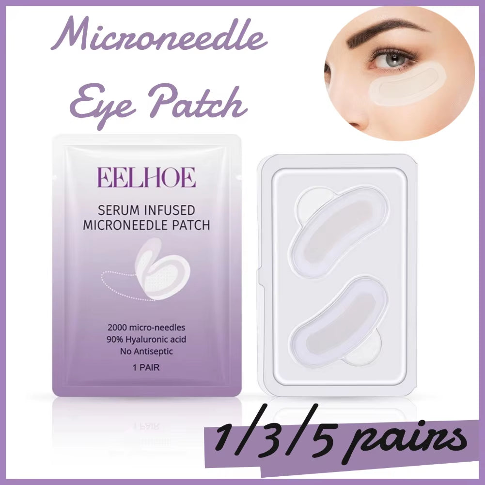 Collagen Microneedle Eye Patch Hyaluronic Acid Soluble Microneedle Eye Mask for Dark Eye Circle Moisturizing under Eye Skin Care