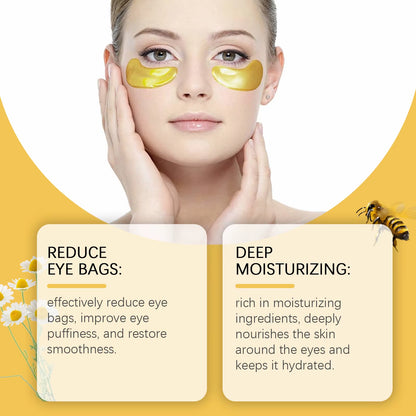 Bee Venom Eye Mask Collagen anti Dark Circle Eye Bag Remover Firming Skin Care Hyaluronic Acid Moisturizing Eye Patches