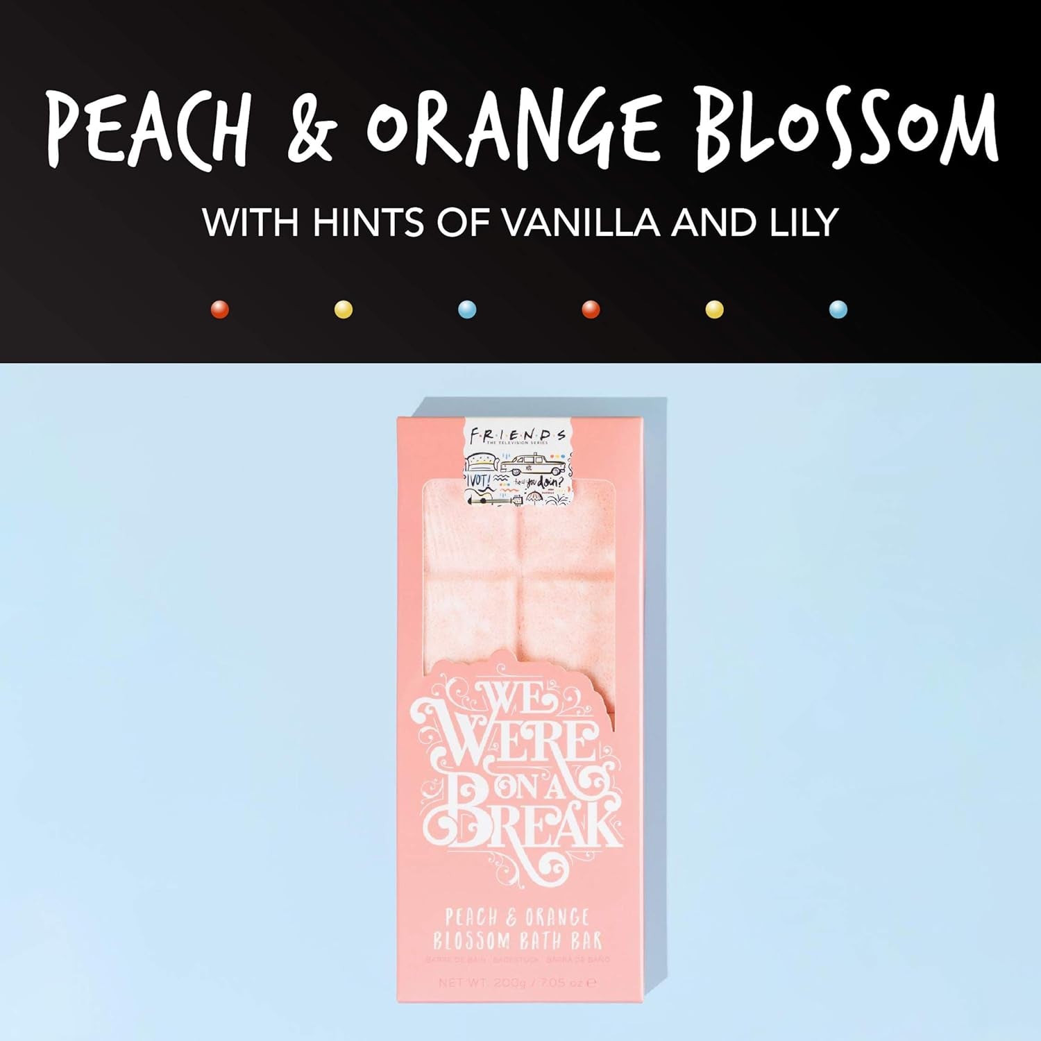 FRIENDS TV Show We Were on a Break Bath Bar - Peach and Orange Blossom Scented