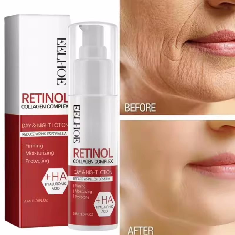 Retinol Wrinkle Remover Face Set Instant Firming Lifting Anti-Aging Serum Fade Fine Lines Whitening Korean Skin Care Products