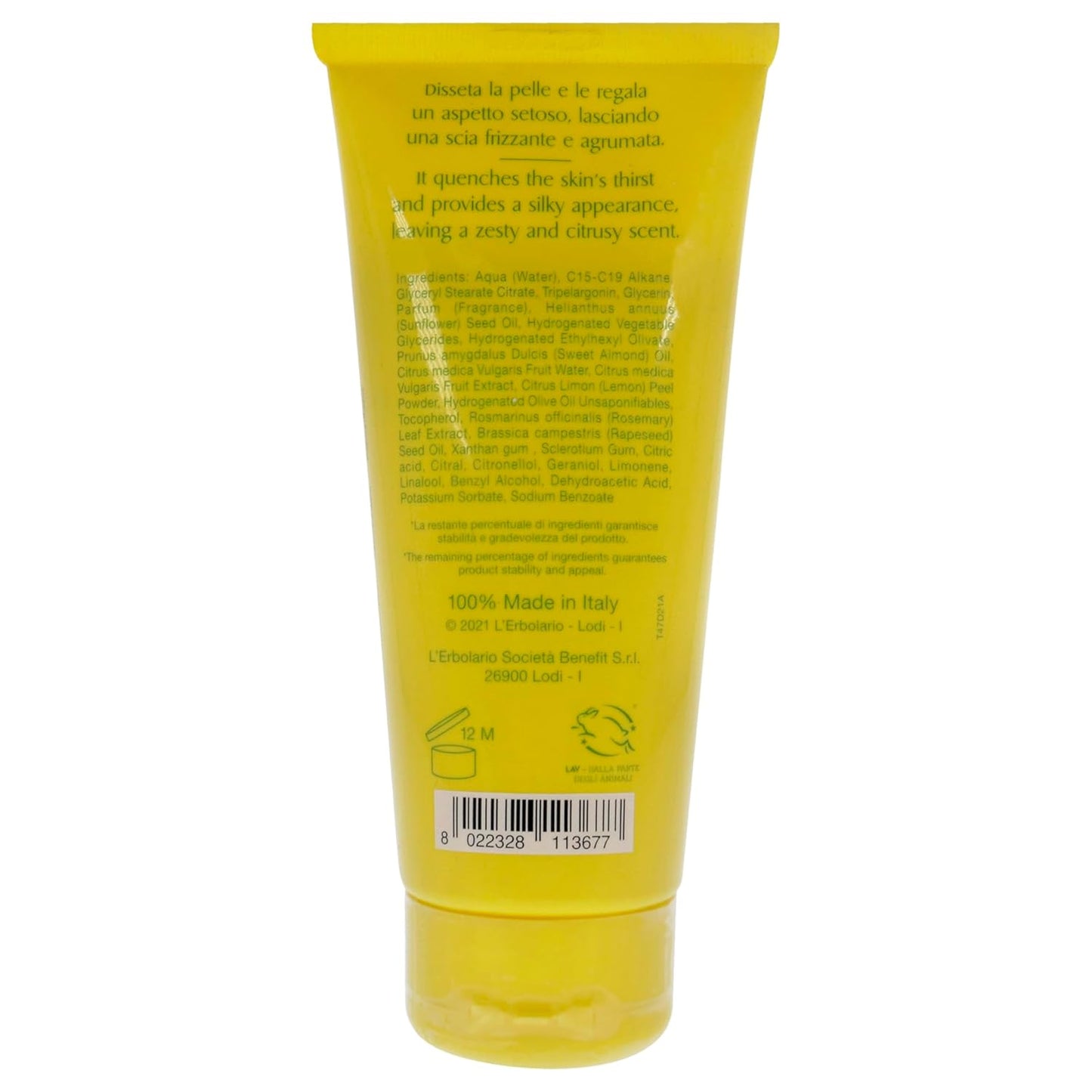 Thrist-Quenching Body Cream - Calabrian Citron for Unisex - 3.3 Oz Body Cream