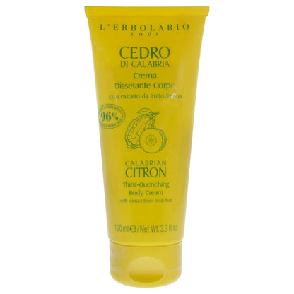 Thrist-Quenching Body Cream - Calabrian Citron for Unisex - 3.3 Oz Body Cream