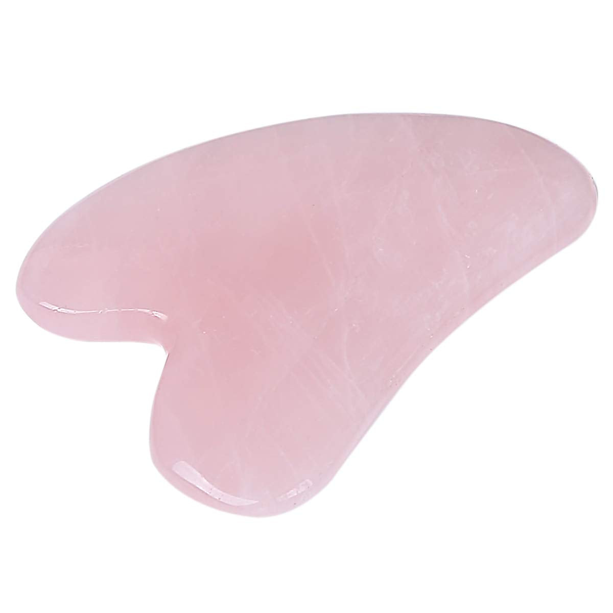 Gua Sha Crystal Jade Stone Board for Skincare, Scraping Face Back Massage Relax Therapy Trigger Point Treatment (Rose Quartz)