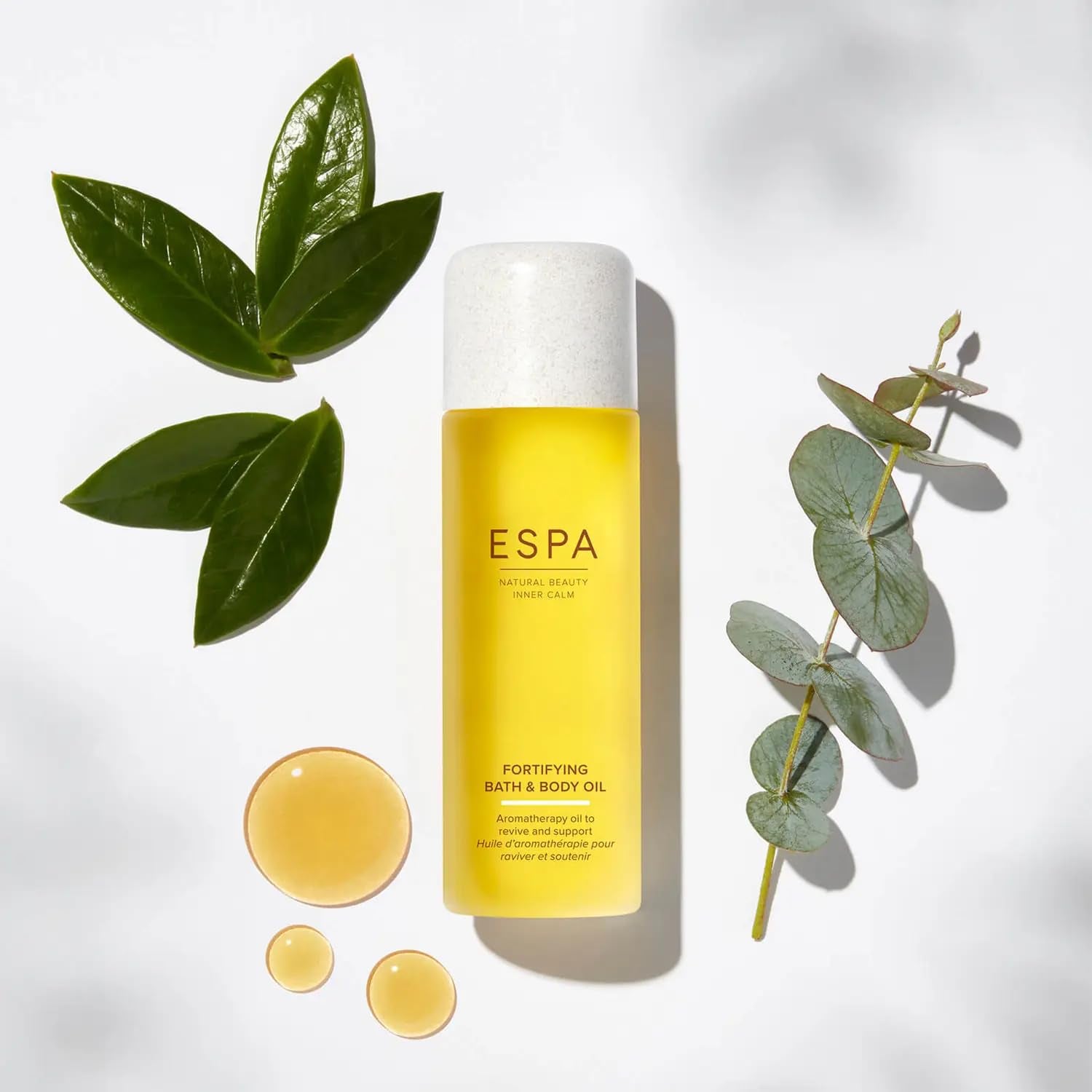 ESPA | Fortifying Bath and Body Oil | 100Ml | Eucalyptus & Tea Tree | Contains Magnesium & Ashwagandha