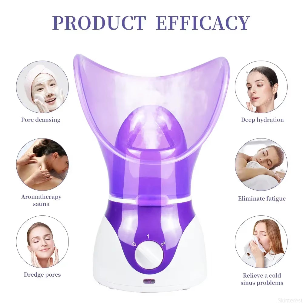 Facial Steamer Ionic Hot Mist Facial Heating Sprayer Pore Cleaner Skin Moisturizing SPA Humidifier Atomizer Home Skin Care Tool