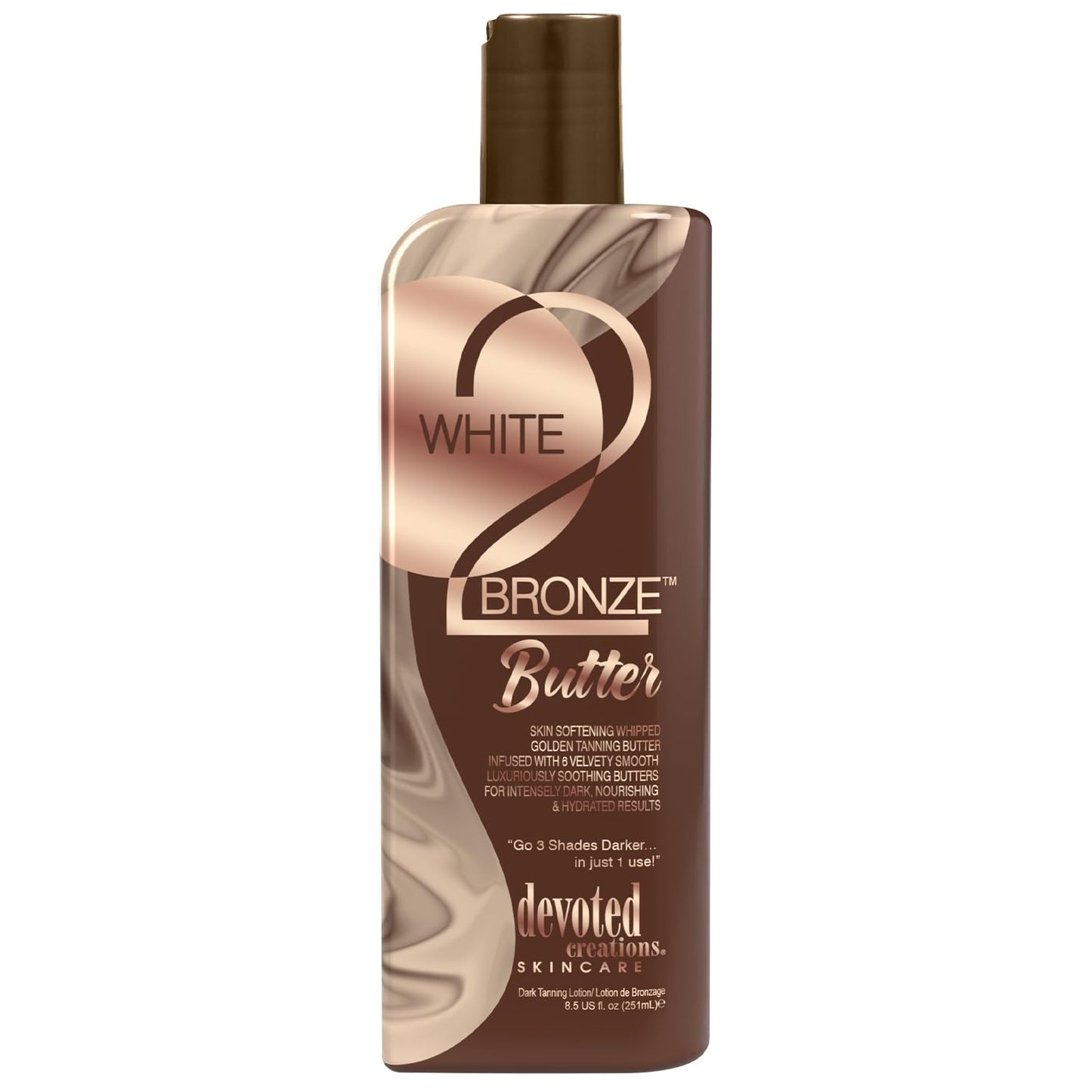 White 2 Bronze Butter - Wrinkle Fighting Skin Softening Golden Tanning Butter Dark Tanning Lotion