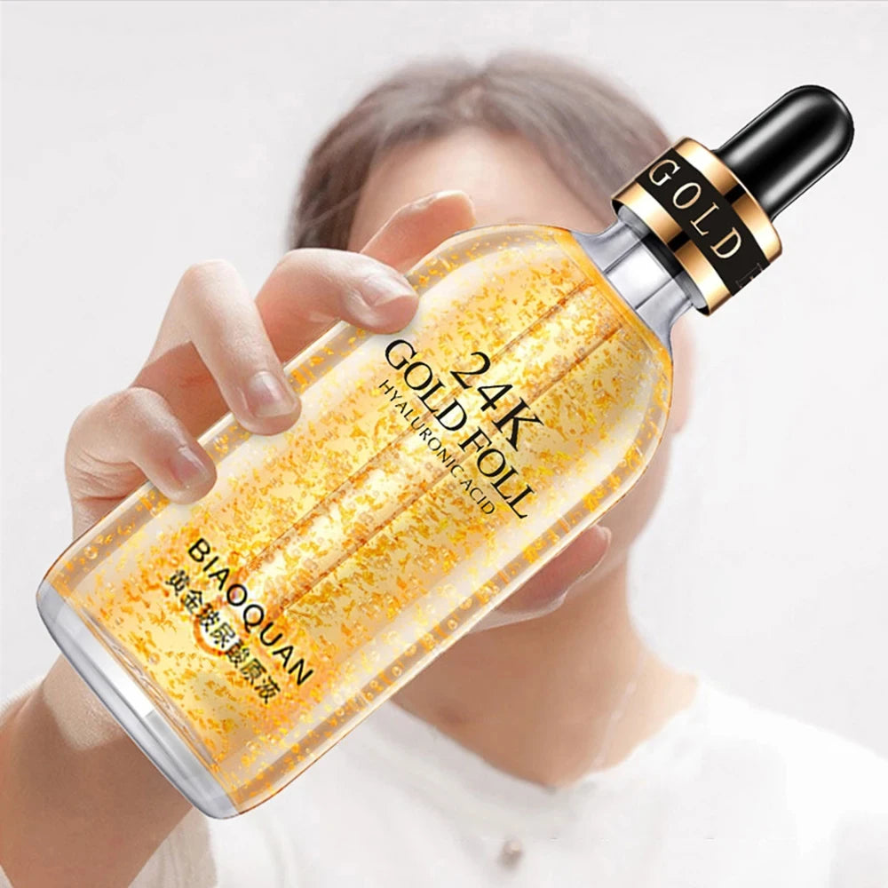 24K Gold Face Serum Korean Skin Care Product Hyaluronic Acid Essence Moisturizing Skincare Facial Serum Wholesale