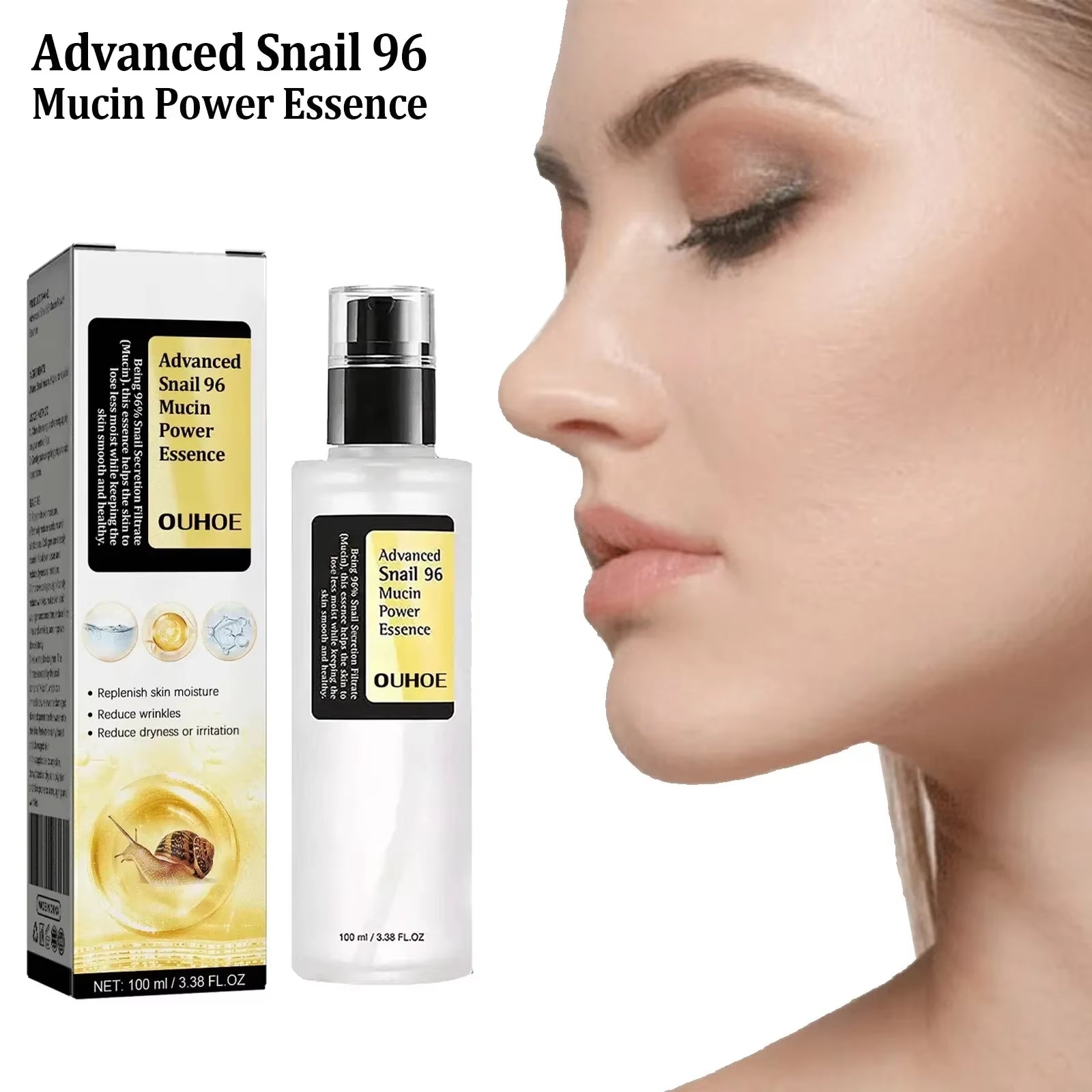 Snail Mucin Power Repairing Essence anti Ag-Ing Face Serum Dark Sp-Ot Acne Treatment Shrink Pores Nourishing Sensitive Skin Care