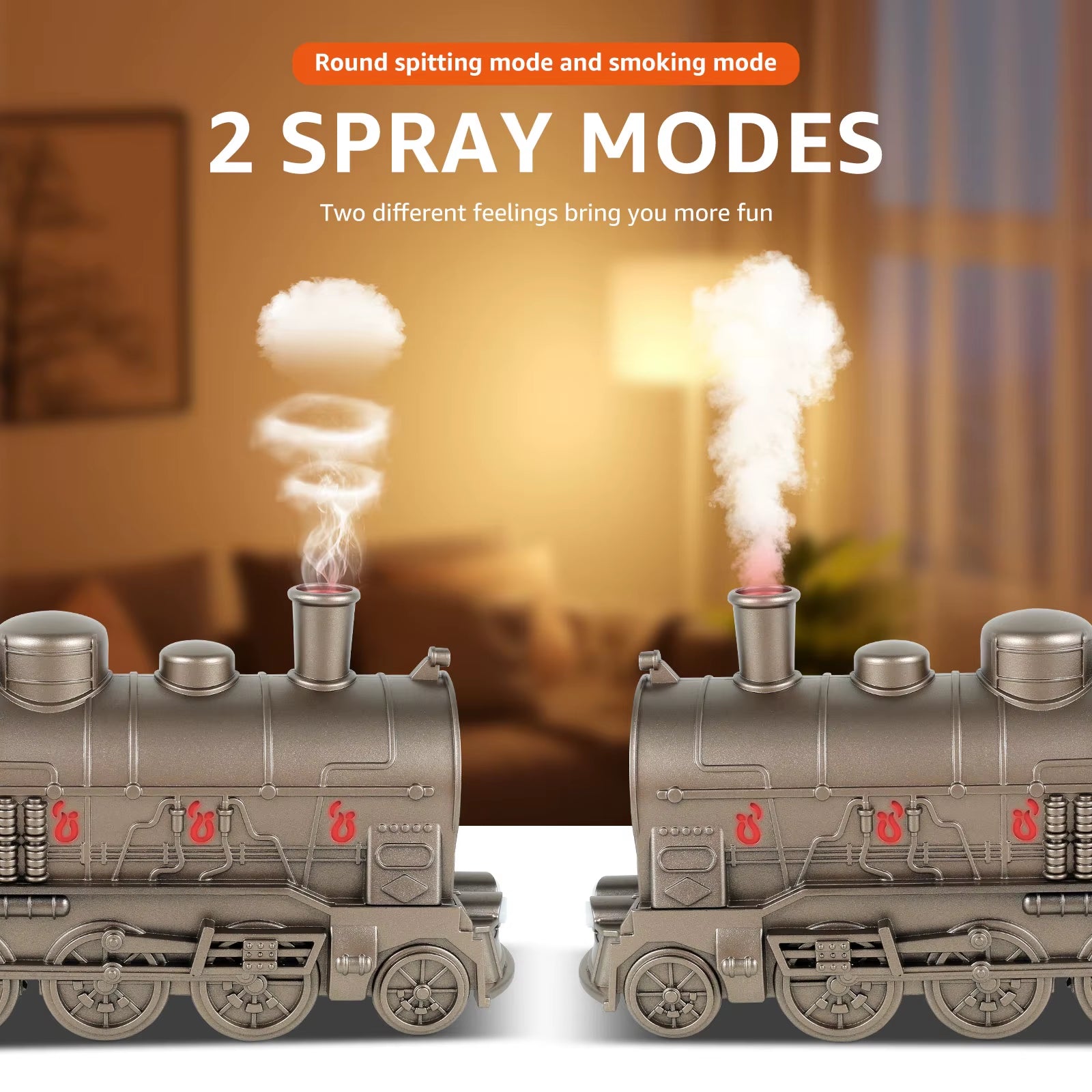 Steam Train Essential Oil Diffuser 300Ml Train Humidifier Diffuser Ultra Quiet Train Humidifier Auto off Aroma Diffuser for Home