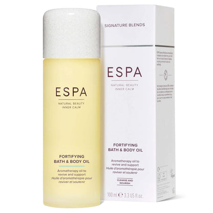 ESPA | Fortifying Bath and Body Oil | 100Ml | Eucalyptus & Tea Tree | Contains Magnesium & Ashwagandha