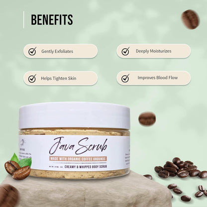 Java Scrub Whipped Body Scrub, Body Wash, Body Scrub, Coffee Scrub, Exfoliant, Soft Skin, Moisturizing, Body Skin Care