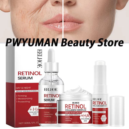 Original Remove Wrinkle Face Set Firming Lifting Anti-Aging Serum Fade Fine Lines Eye Stick Improve Puffiness Korean Skin Care