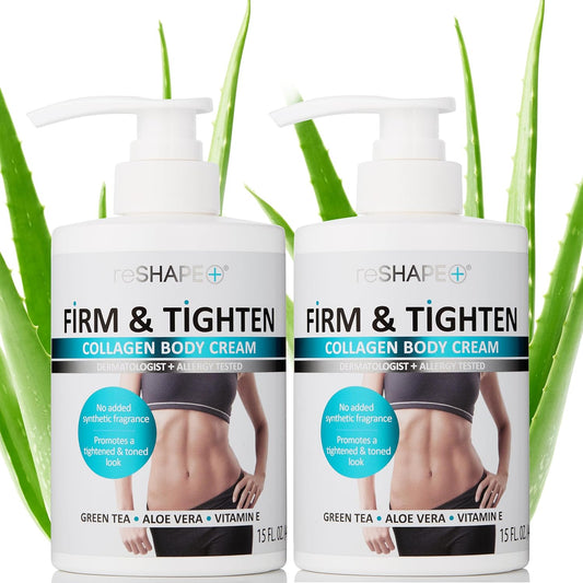 Collagen Cream Moisturizer Body Lotion & Face Cream | Dry Skin Rescue Collagen Lotion | Skin Tightening Cream | Skin Firming + Tightening Lotion | Body Skin Care Products, 15 Fl Oz (2-Pack)