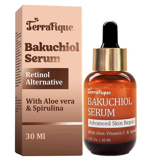 Terrafique Bakuchiol anti - Aging Serum Retinol Alternative Face Serum -1 FL OZ