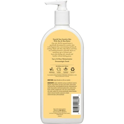 Aloe Shea Butter Body Lotion, 12 Oz - 989 Natural Origin Sensitive Body Lotion Makeup Cleansing Cloth - Fragrance Free Aloe Vera Lotion for Body Pack of 2