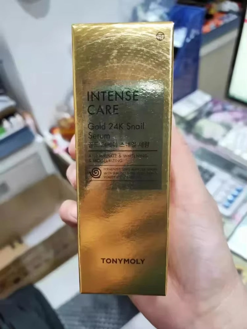 Tonymoly Gold Korean Skincare Products 24K Essence Snail Serum Anti-Wrinkle Moisturising Brightening Hydration Beauty Skin Care