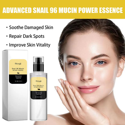 Snail Mucin Essence Fade Fine Lines Shrink Pores Repair Skin Barrier Whitening Moisturizing Hyaluronic Acid Collagen Face Serum