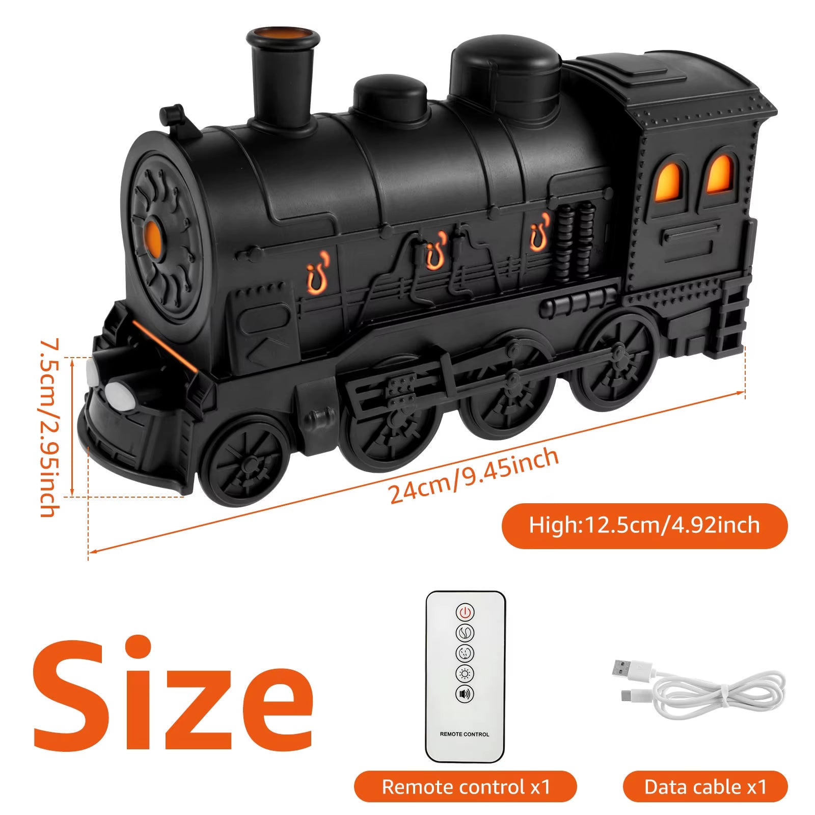 Steam Train Essential Oil Diffuser 300Ml Train Humidifier Diffuser Ultra Quiet Train Humidifier Auto off Aroma Diffuser for Home