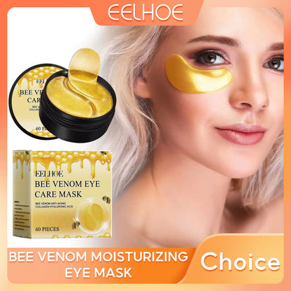 Bee Venom Eye Mask Collagen anti Dark Circle Eye Bag Remover Firming Skin Care Hyaluronic Acid Moisturizing Eye Patches