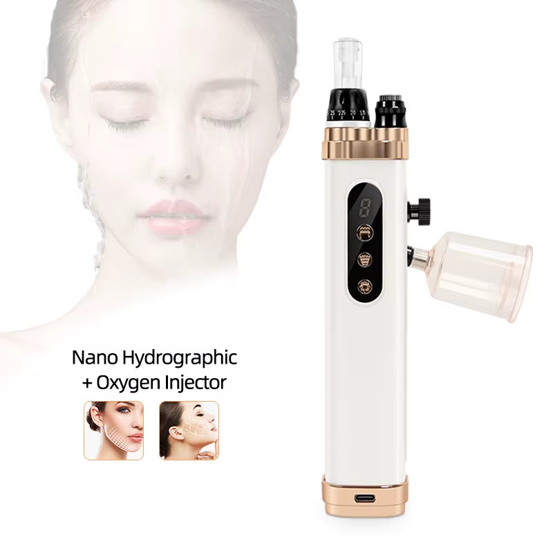 Anti Aging Skin Moisturizing with Led Light Therapy Skin Care Hydra Injector Mesotherapy Face Skin Care Device