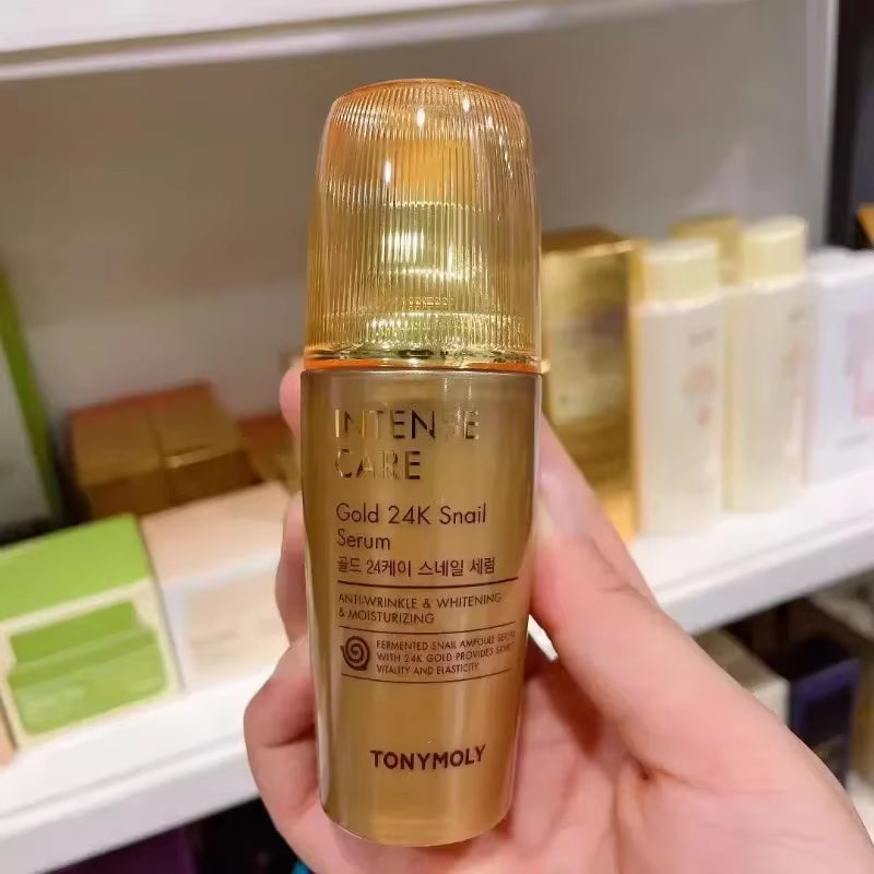 Tonymoly Gold Korean Skincare Products 24K Essence Snail Serum Anti-Wrinkle Moisturising Brightening Hydration Beauty Skin Care