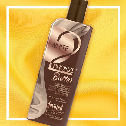 White 2 Bronze Butter - Wrinkle Fighting Skin Softening Golden Tanning Butter Dark Tanning Lotion